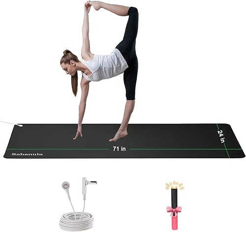 Miniatura 1 de Alfombrilla de yoga Grounding  Almohadilla de ejercicios de fitness, 71 x 24 pulgadas, almohadilla de tierra antideslizante mejorada con cable de 15