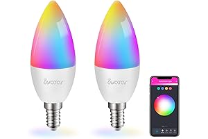 2 Pack E12 LED Smart Bulb Compatible with Google Siri Alexa