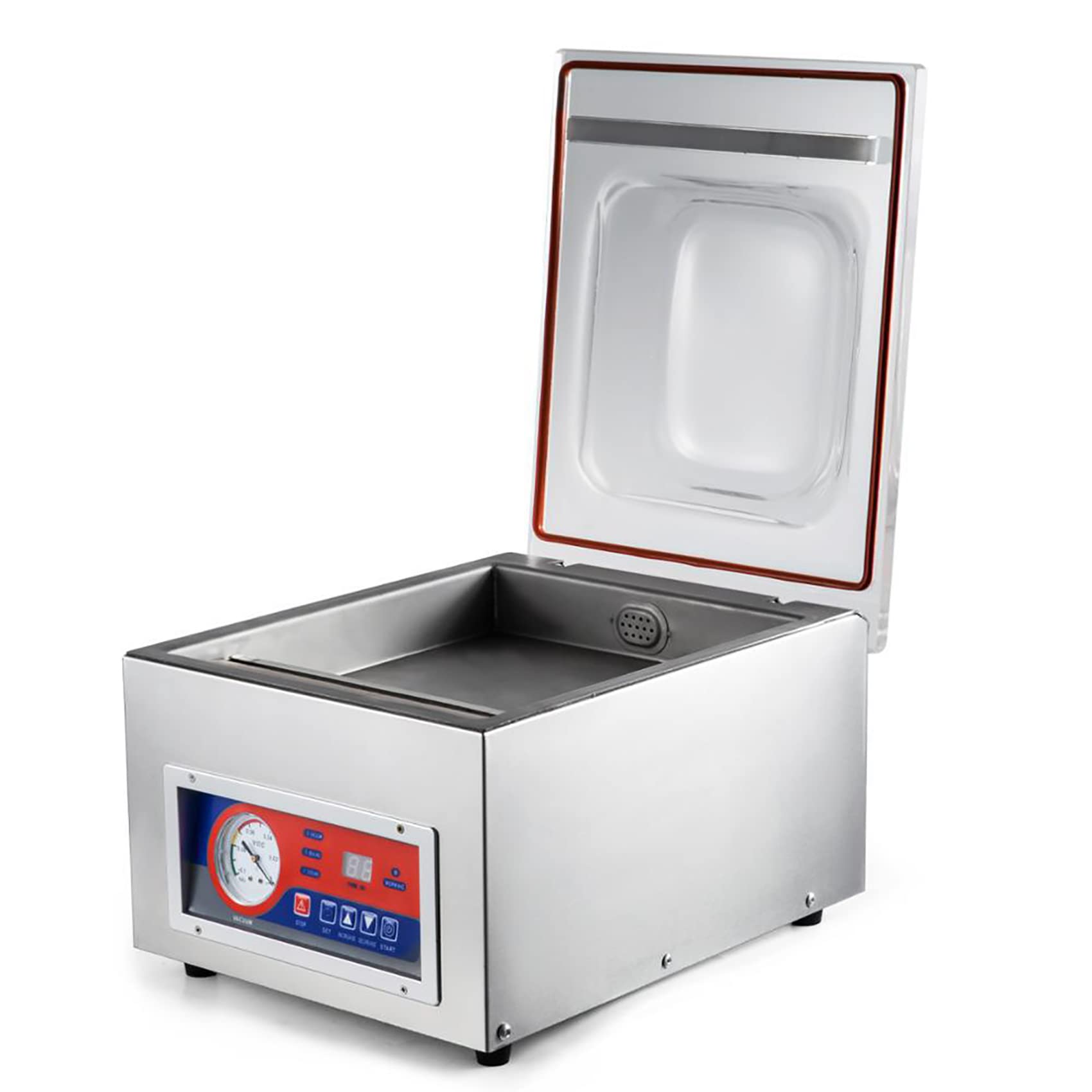 Máquina selladora al vacío de acero inoxidable de 120 W, ahorradora de alimentos para uso doméstico y comercial, sellador compacto de embalaje de escritorio para preservar la frescura