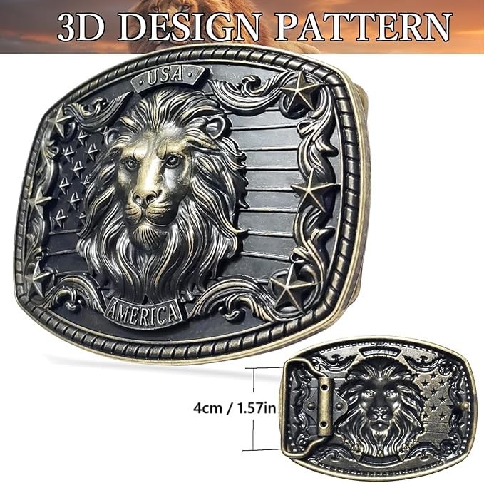 Image of Western Cowboy Belt Buckles Men - Western Belt Buckle Vintage Country Belt Buckle for Men Women Cowgirl Cowboy Gifts