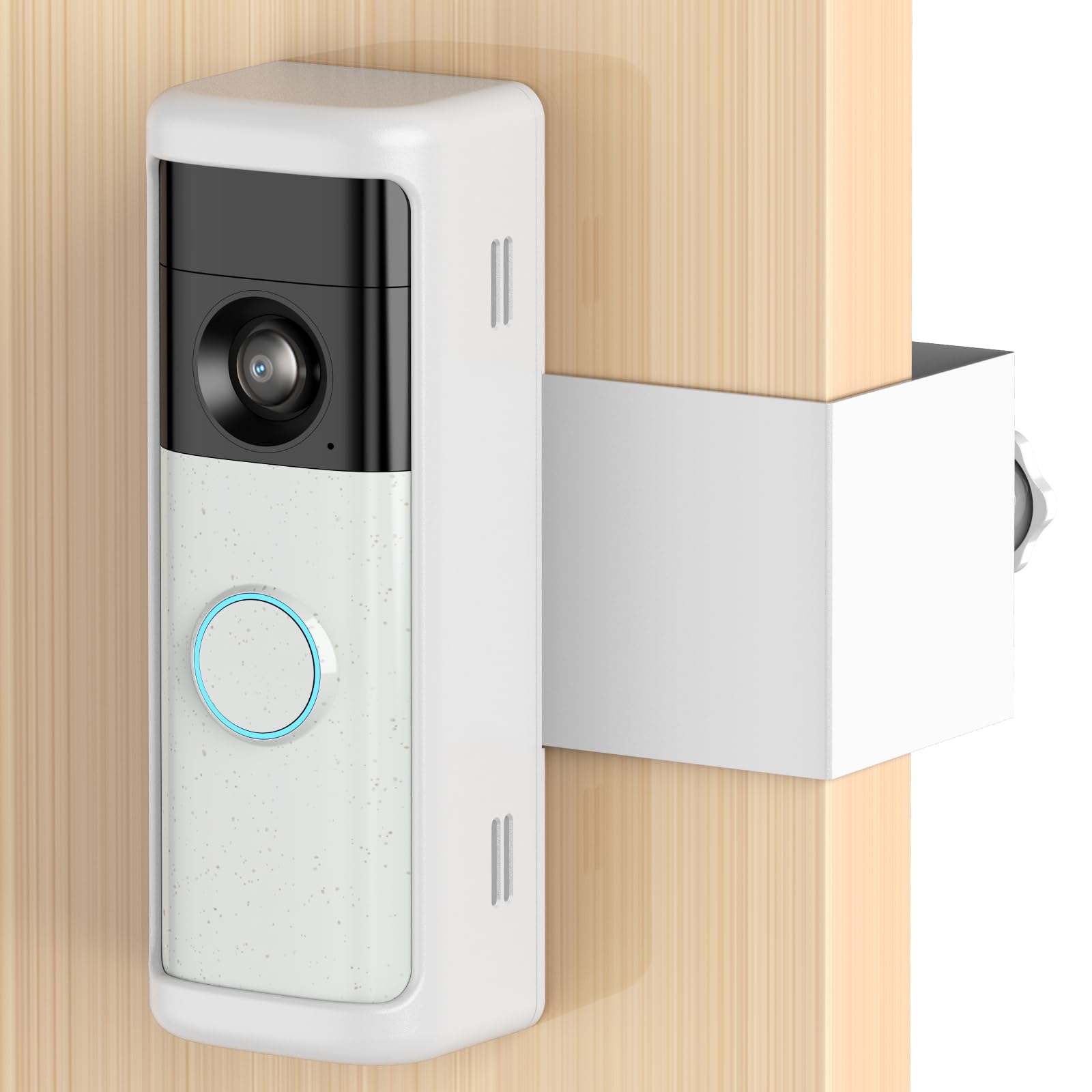 No-Drill Doorbell Mount with Rain Cover, Anti-Theft Door Bracket