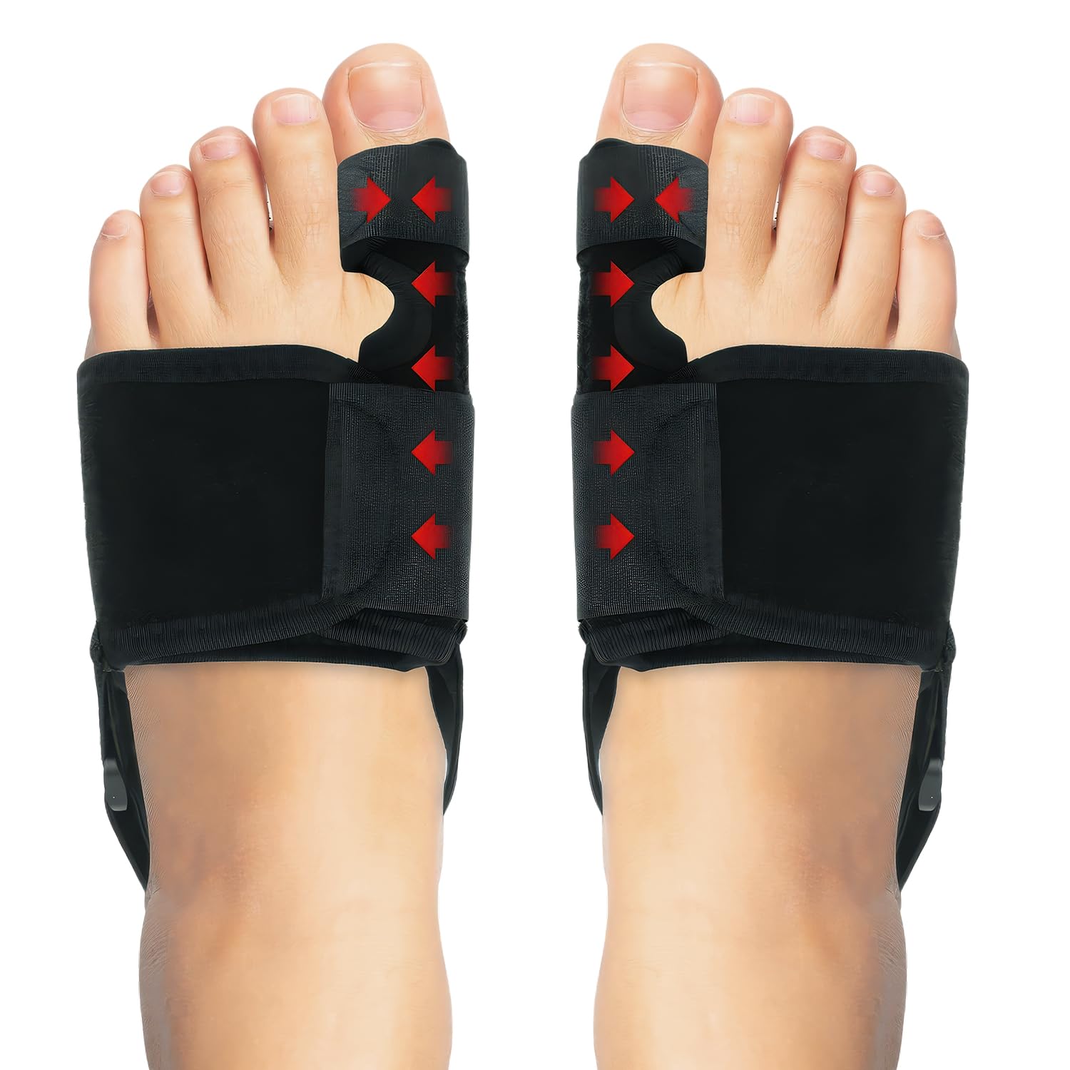 1 Paar Ballenzehen-Korrektoren, Großzehen-Glätter, Zehenspreizer, Ballenschutz, Hallux-Valgus-Korrektoren mit Aluminium-Stabstütze für Männer und Frauen