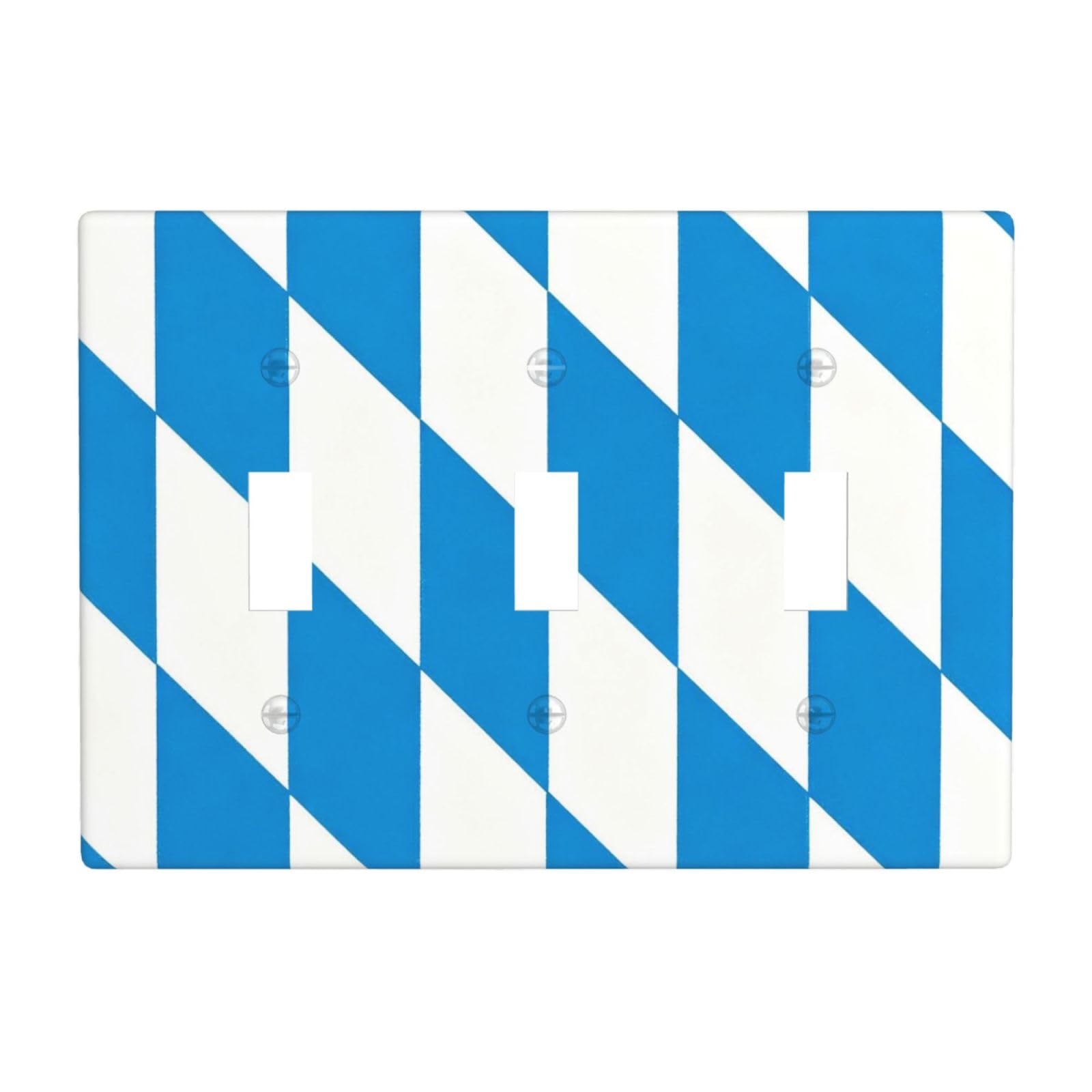 Bavarian Diamond 3 Gang Switch Plate Cover-Unbreakable Polycarbonate Wall Plate, Heat Resistant Toggle Switch Decor for Home