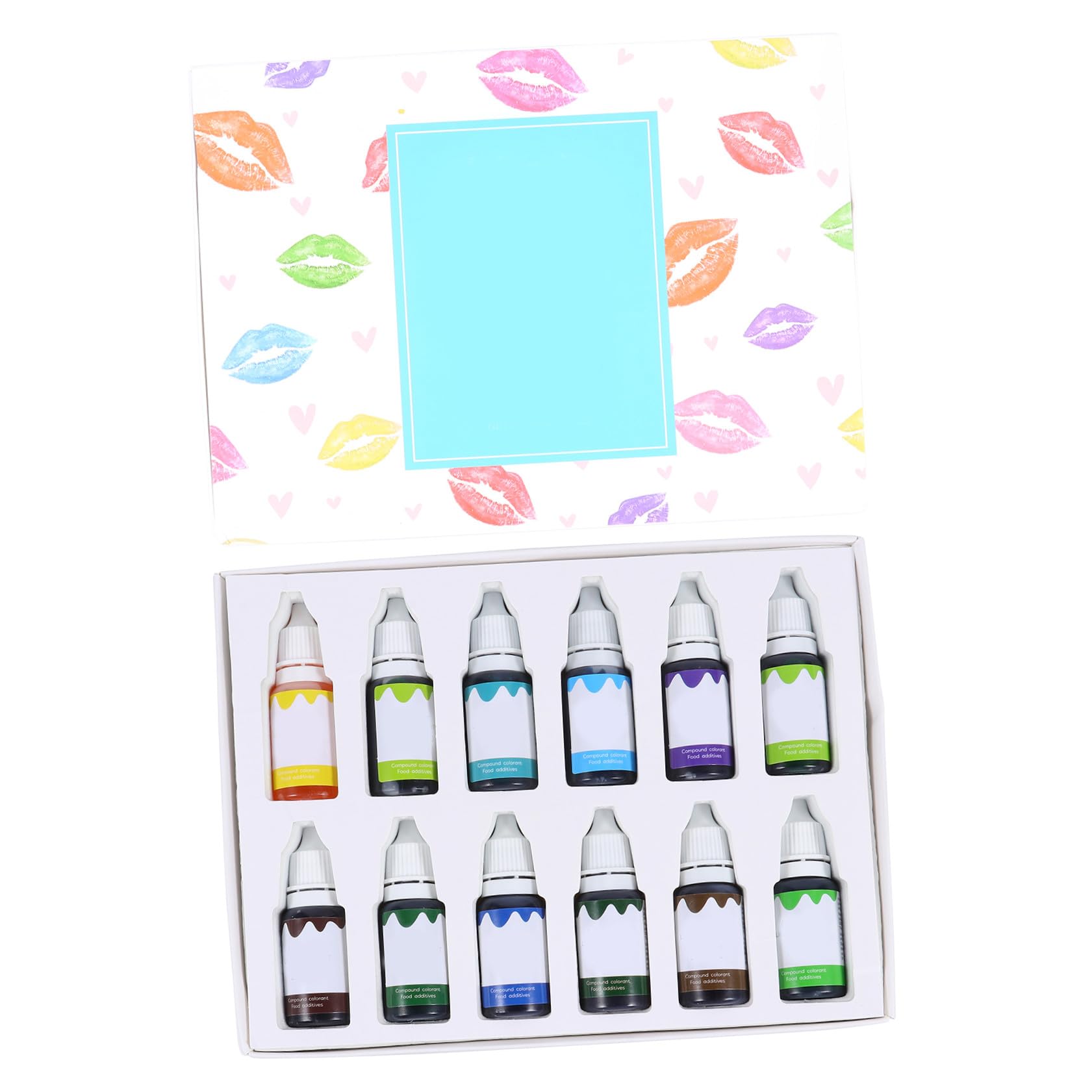 12 Stück Lipgloss Pigmente Weiß, Hochkonzentriert, Vegan