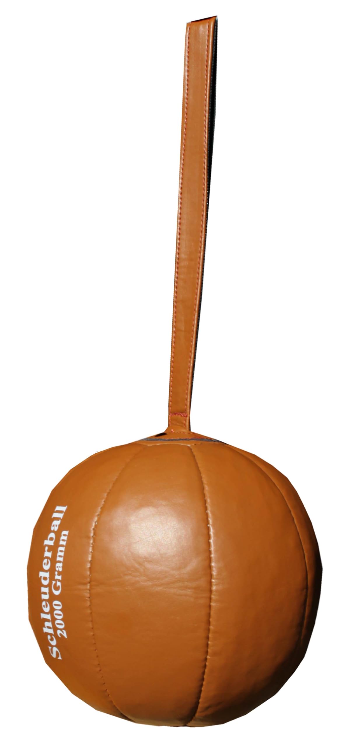 Lisaro Schleuderball aus PU-Leder 2000gramm, Durchmesser Ca. 18-20 cm. Farbe Braun/Natur, Size 2000 Gramm (2-Kg),
