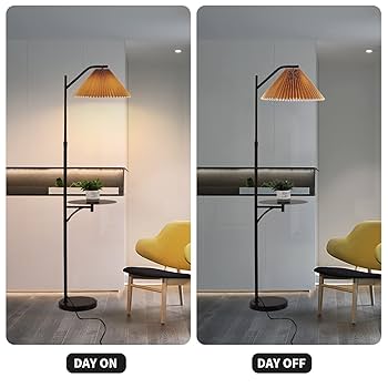 Hsyile Minimalist Tray Floor Lamp for Living Room,Bedroom