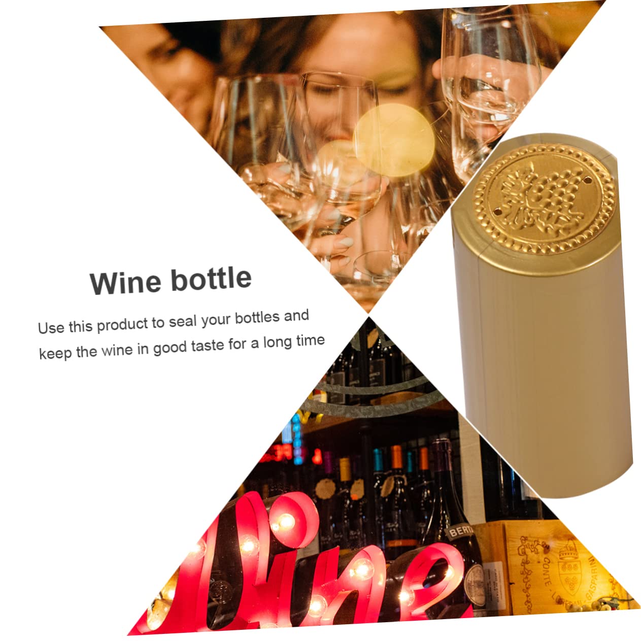 BRIGHTFUFU Wine Bottle Film Heat Shrink Wine Caps 100pcs Bottle Sealing Film Easy Removal