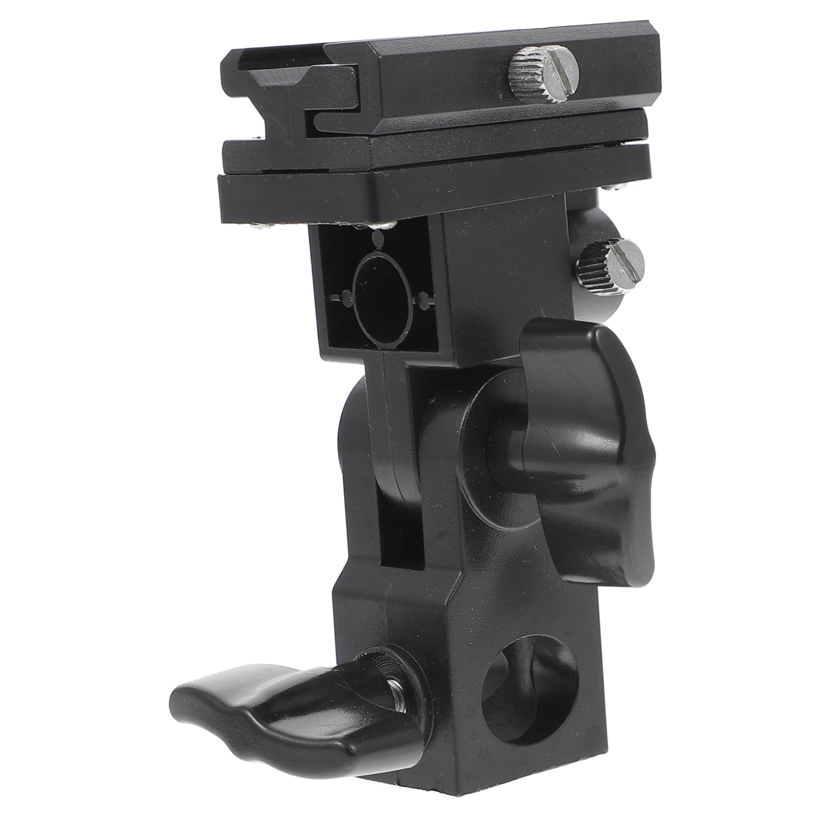 MOLUCKFU Flash Bracket Flash Stand Photography Accessories Flash Light Stand Reflector Umbrella Stand Studio Light Mount Camera Flash Mount Flash Lamp Bracket Camera Mount Abs Black