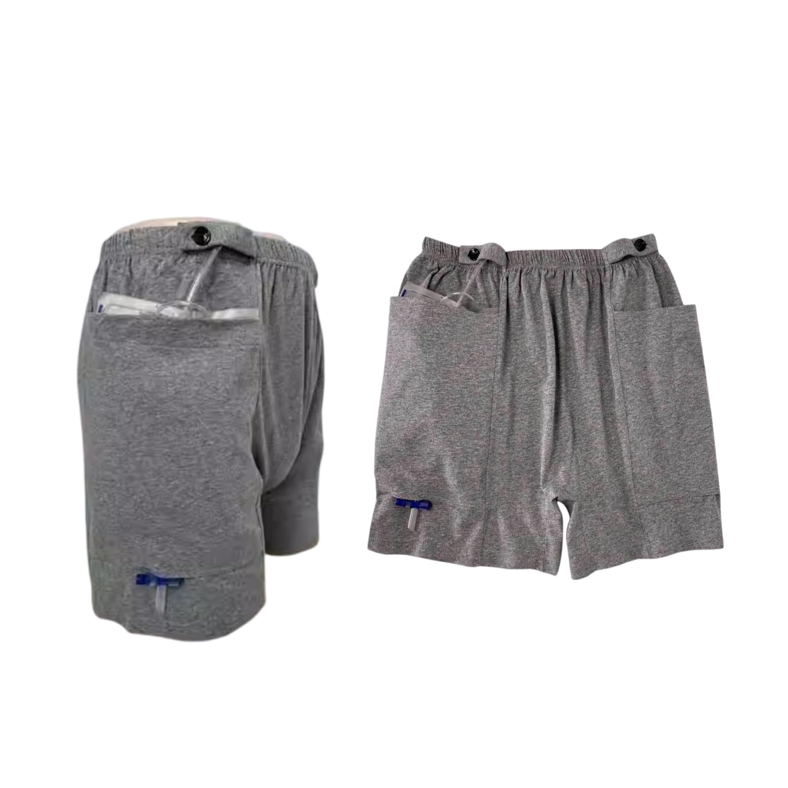 Lmaray Ostomy Drainage Bag Shorts for Men and Women, Urine Bag Pants with Two Discreet Pockets for Catheter