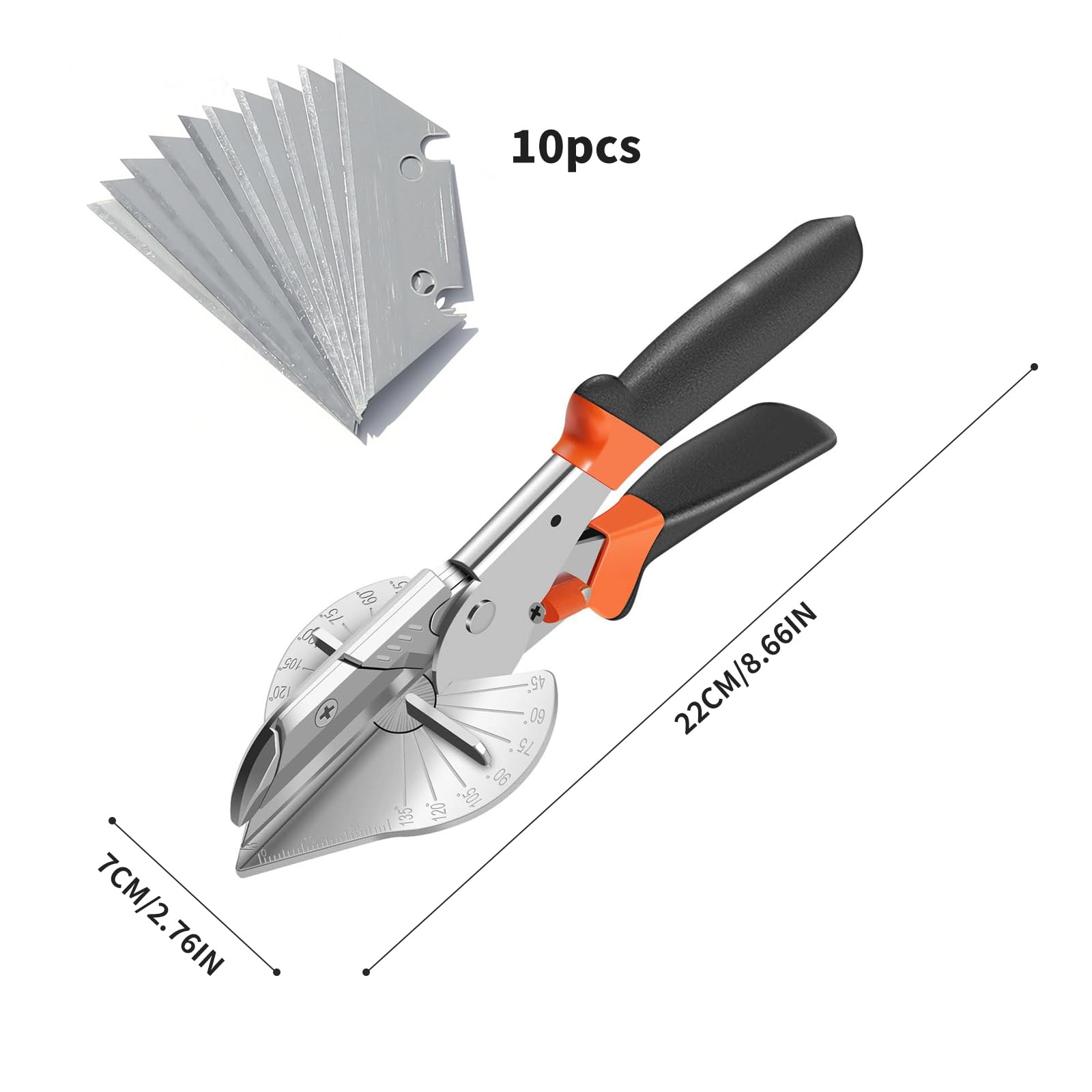 Mitre Shears - Multi Angle Trim Cutter for Wood PVC, 45 to