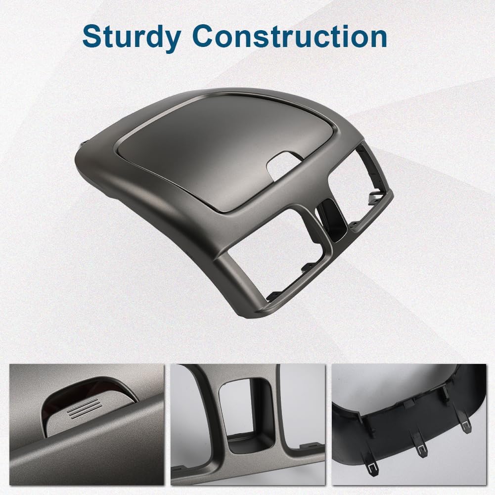 JDMON Silver Gray Center Dash A/C Outlet Air Vent Panel Compatible with Nissan Sentra 2000 2001 2002 2003 2004 2005 2006 Replacement for 682605M002 68260-5M002 Dashboard Air Condition Grille Bezel