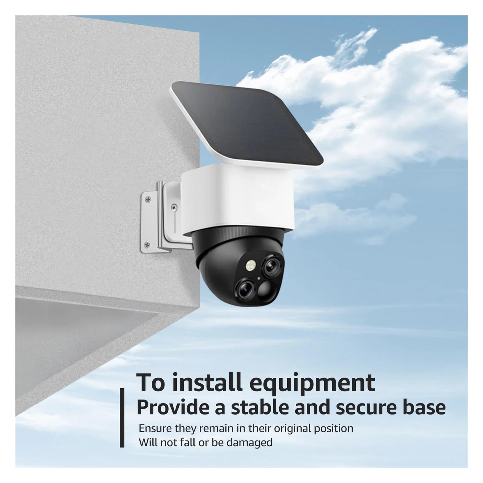 Supporto angolare a parete for telecamere PTZ/di sicurezza, acciaio inossidabile