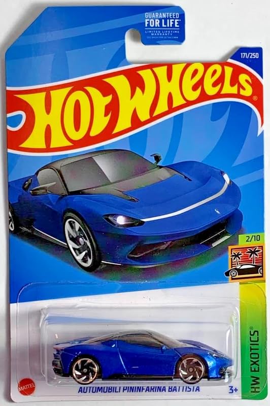 Image of Hot Wheels Automobili Pininfarina Battista HW Exotics Ages 3 and Up 171 /250 (Blue)