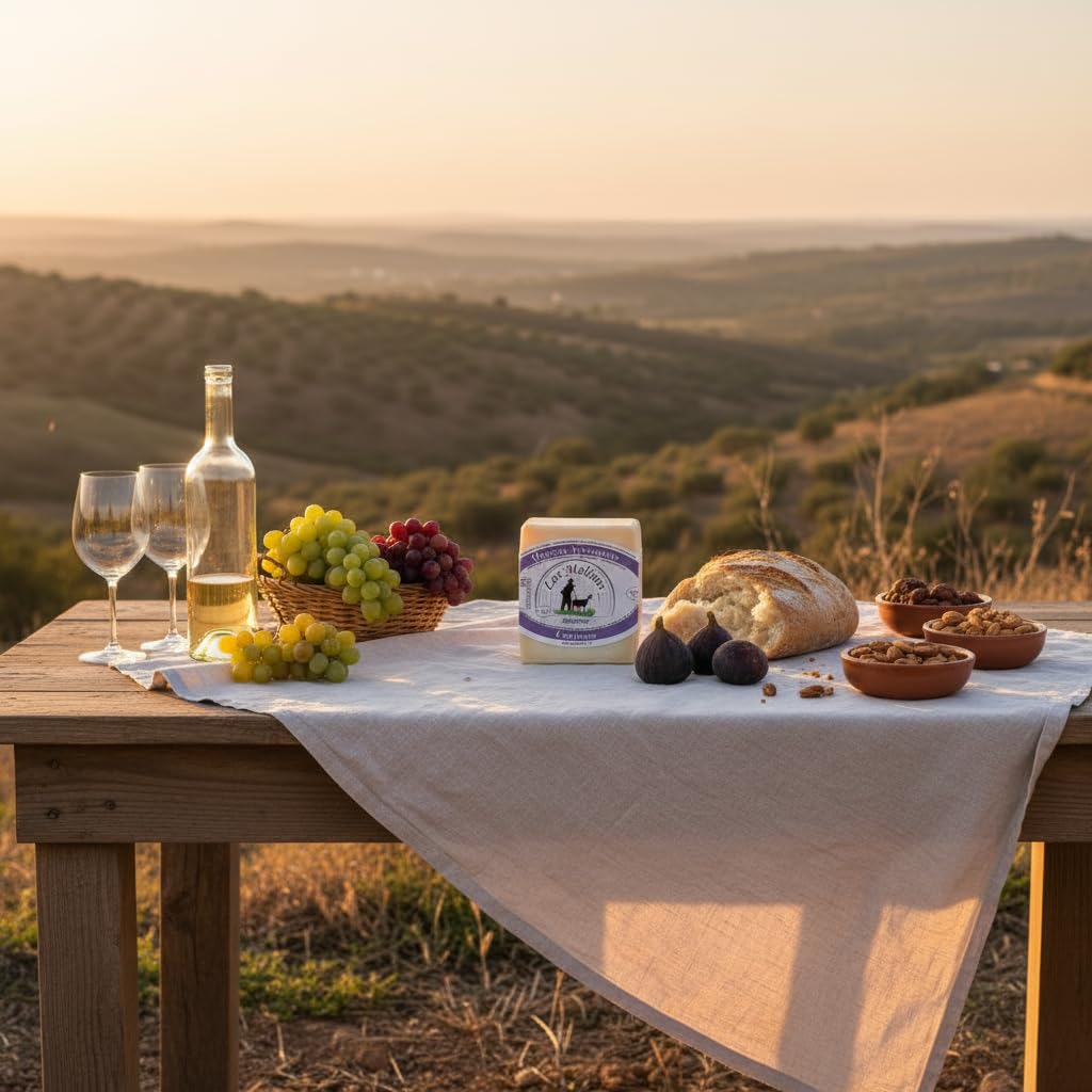Queso Artesano Cantueso 100% de Leche de Cabra | Queso Gourmet Elaboración Tradicional y Casera con Ganadería Propia | Sabor Único y Natural | Pack Premium Caja de Madera