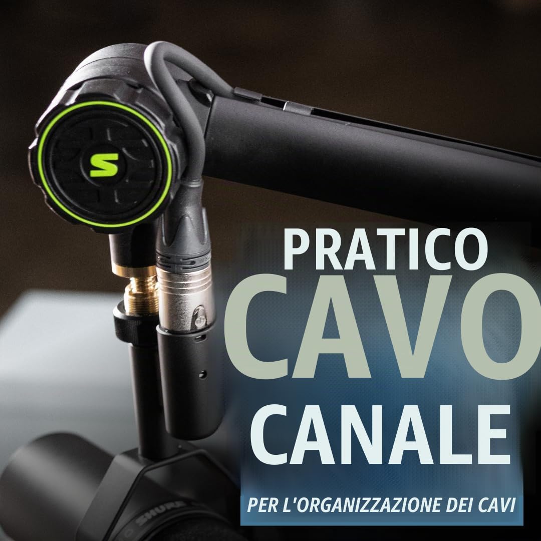 Shure by Gator, Asta Microfonica Broadcast con Braccio Articolato, (SH-BROADCAST1)