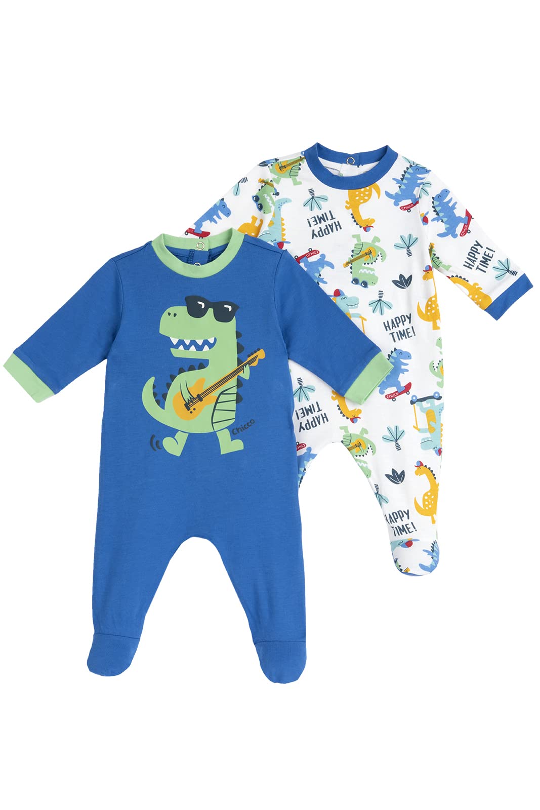 Chicco Set Tutine in Cotone con Piedino, Pacco da 2