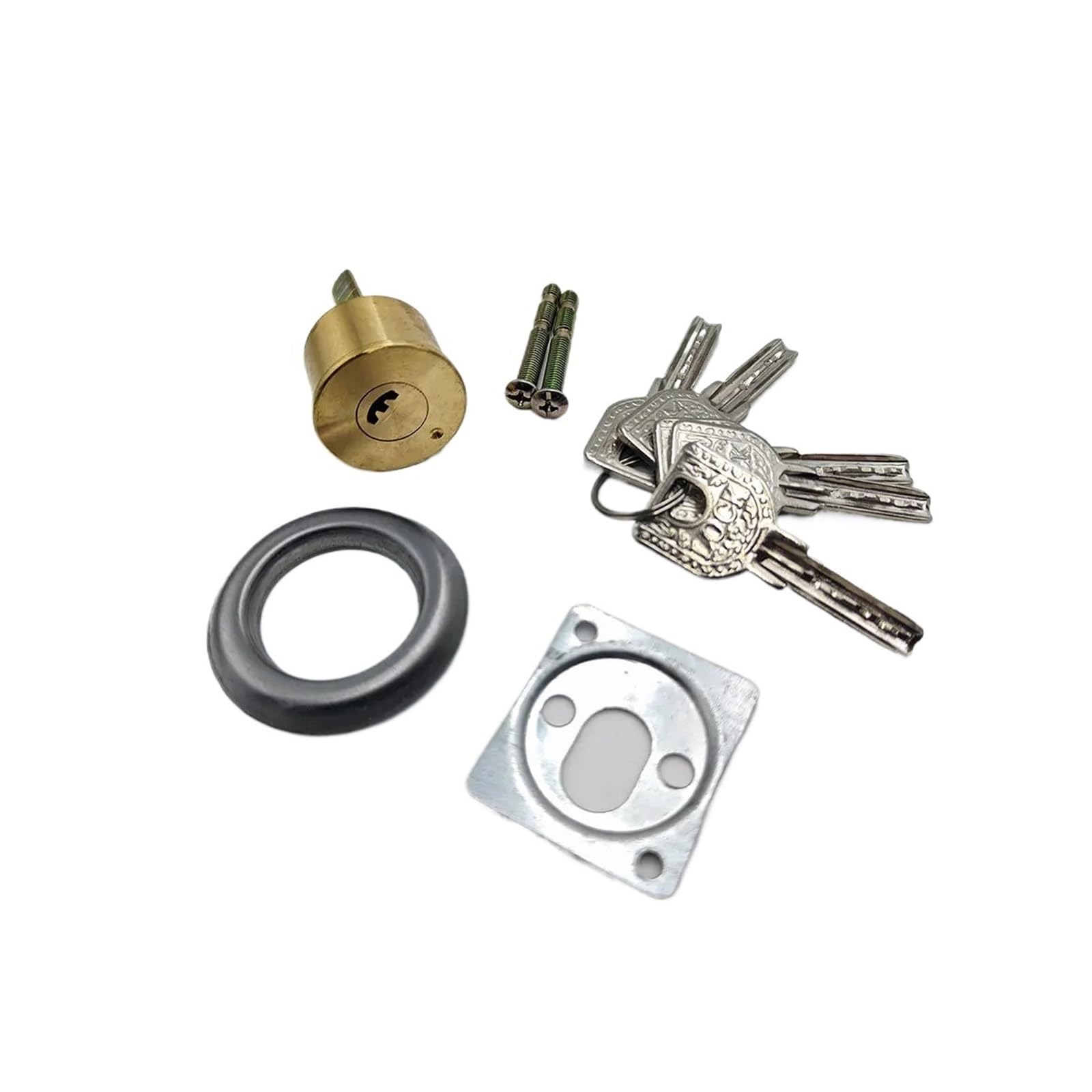 Sxolcoufoh E Xterior Lock Pur Copper Cor Wooden Door Stainless Steel 1Pcs(E)