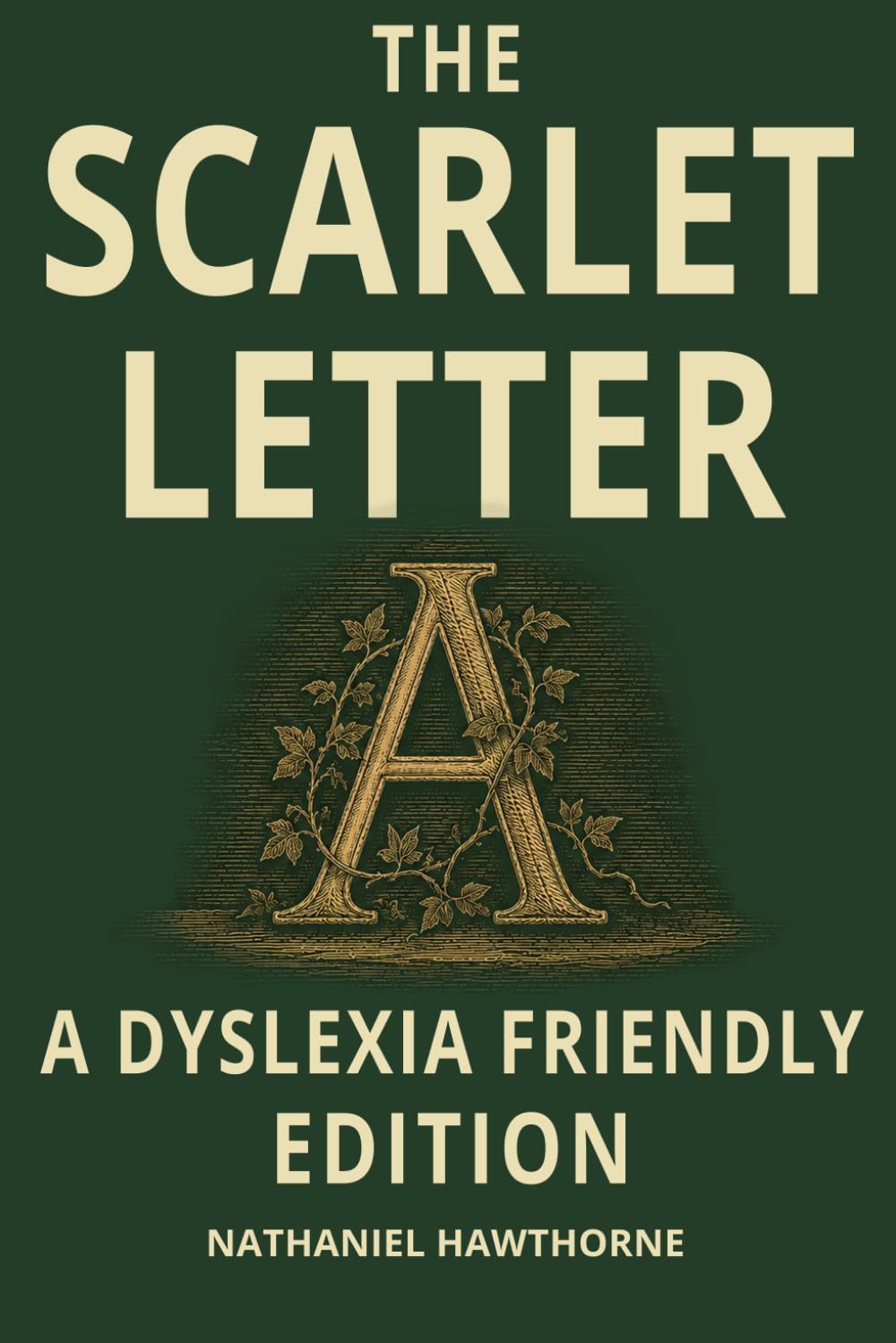 The Scarlet Letter (Dyslexia Friendly Classics Edition): A Powerful Tale of Guilt, Shame, and Redemption: Nathaniel Hawthorne’s Iconic American Novel, ... Dyslexic Font, Cream Pages, and Wide Spacing