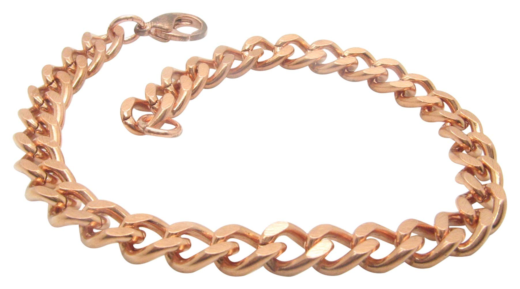 10 1/2 Inch Solid Copper Anklet CA651G-10.5AP - 1/4 of an inch wide - Made in the USA