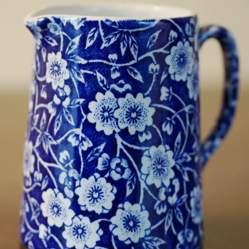 バーレイ ミルクトット　ブルーキャリコ　ミルククリーマー　ジャグ　ピッチャー Amazon.co.jp: Calico ブルーキャリコ バーレイ社 タンカードジャグS