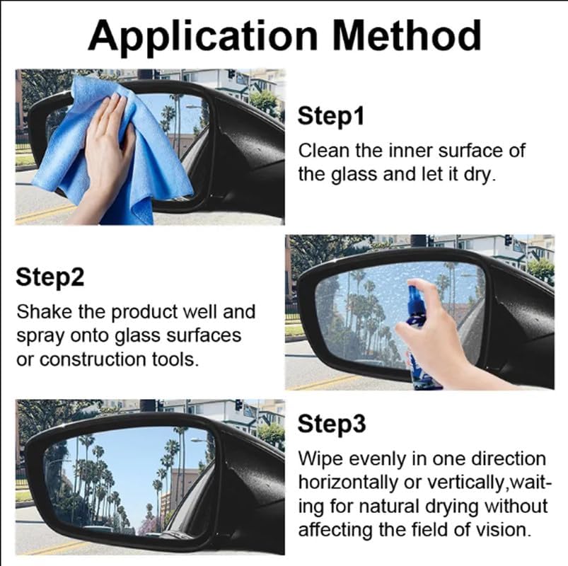 Image of Anti-Fog Spray & Rain Repellent Spray for Car Windshield Prevents Fogging for Automotive Dust Remover Cleaner In All Weather Conditions Fog Remover Which Improves Road Safety & Visibility 120ml