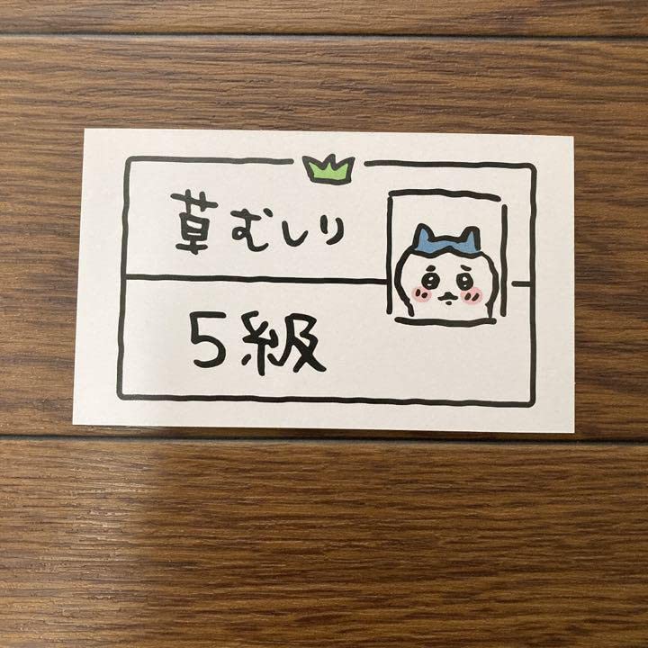 Amazon.co.jp: ちいかわ 草むしり検定5級カード ハチワレ : ホーム 