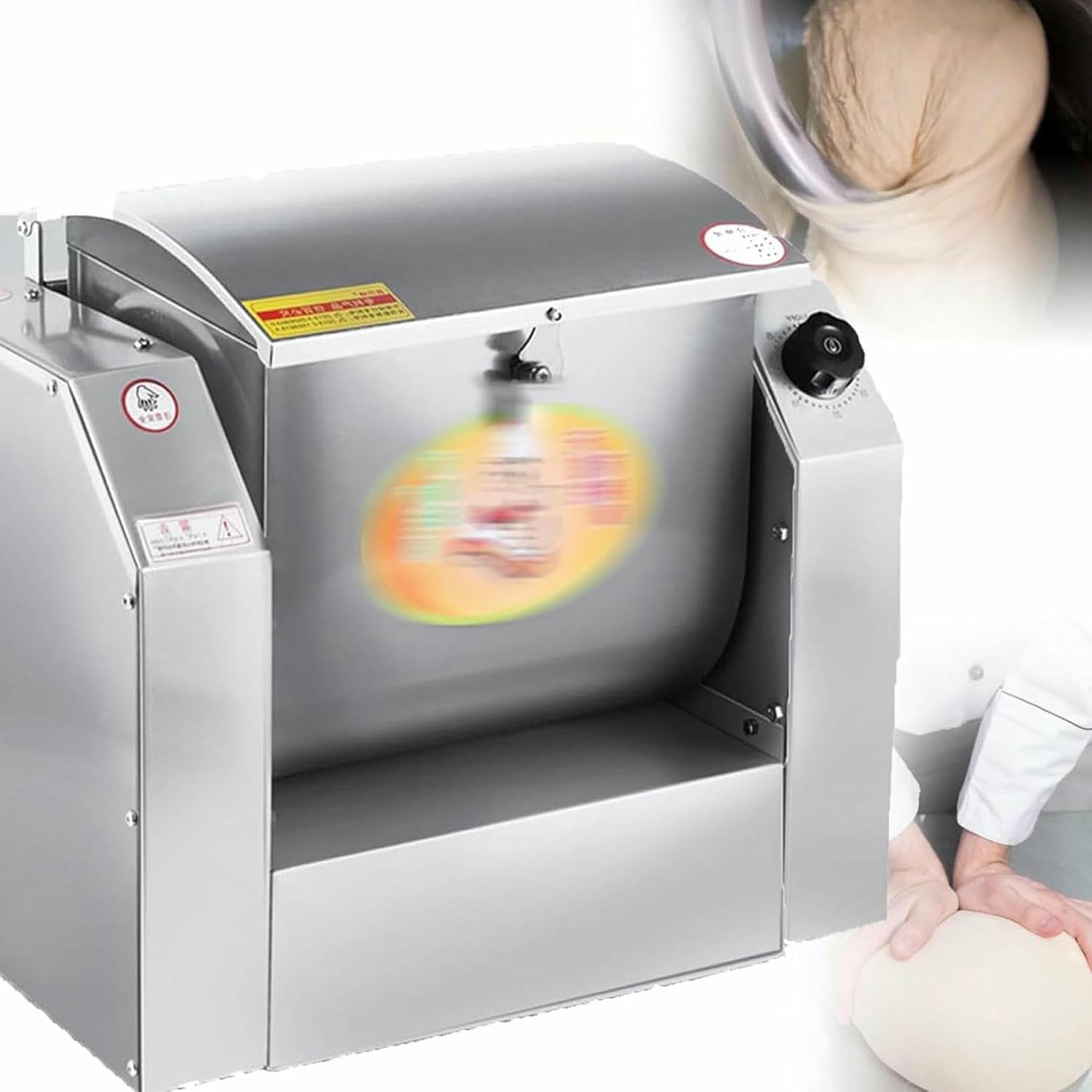 Blender Elettrico da 1500 W, 8,5 kg di Frullatore di Farina, Miscelatore per Pasta Commerciale per Noodles E Pasta, con Funzione del Timer, per Cucine E Sale da Pranzo