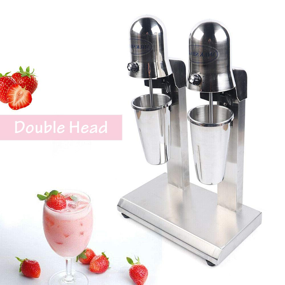 DNYSYSJ Electric Milkshake Maker Machine 2 Cup Commercial Blender for Shakes and Smoothies Stainless Steel Ice Cream Drink Mixer Blender