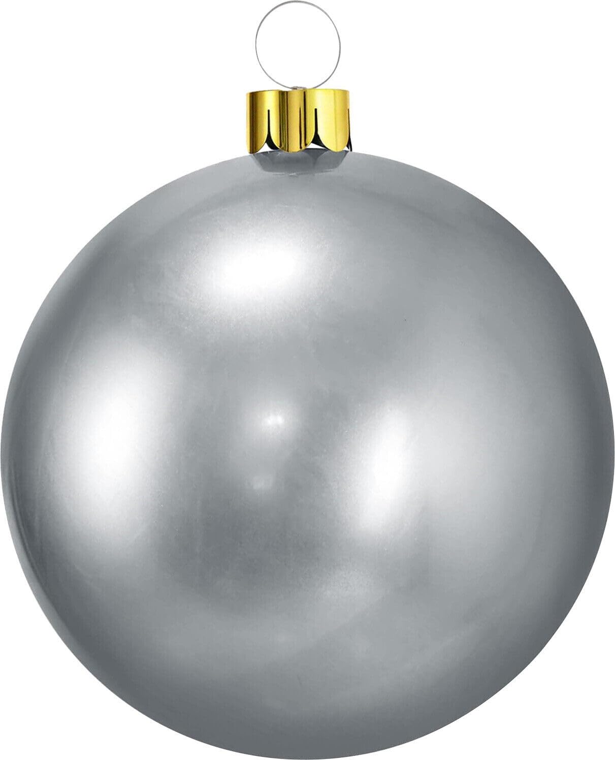 Urbnliving Silver Inflatable Christmas Bauble Ball Decoration Xmas Tree Outdoor Hanging Ornaments (65Cm, )
