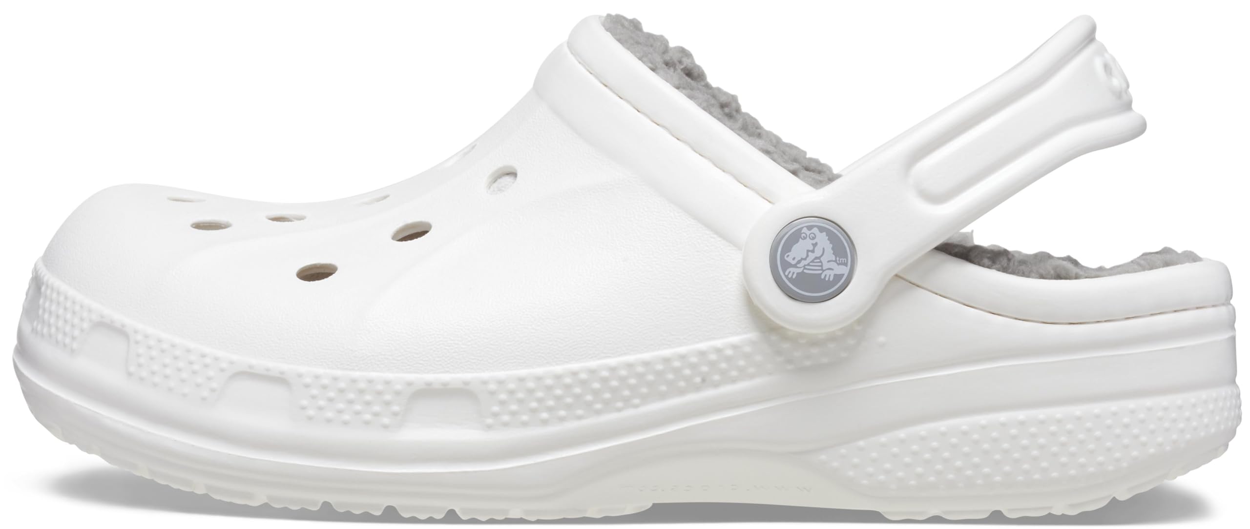 Crocs Unisex Ralen Clog z podszewką K, Biały jasnoszary, 6/7 UK Child
