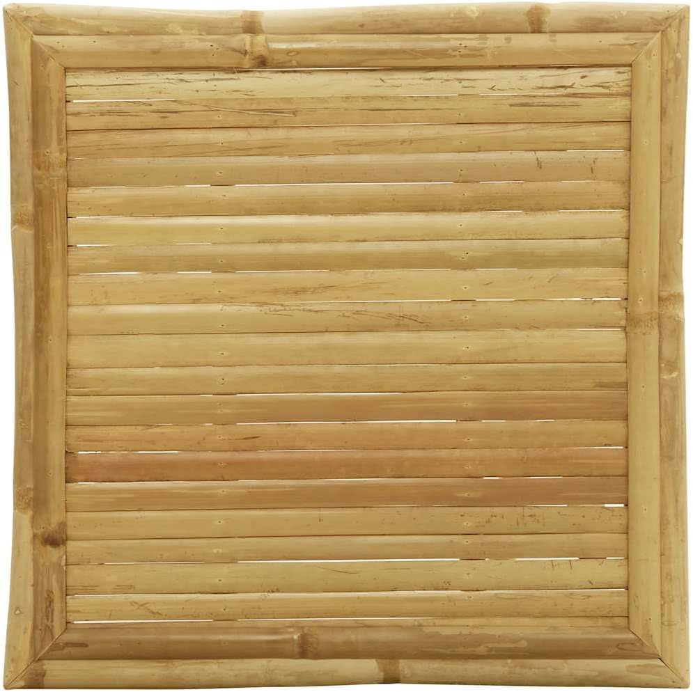 vidaXL Bistro Set Dark Grey, Natural Bamboo Bamboo, Polyester Compact