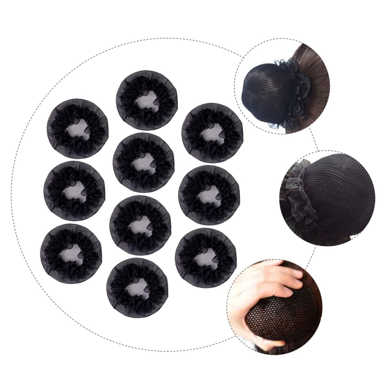 FRCOLOR 30piezas Cabello Elástica para Mujer para Bailarinas y Deportes Accesorio Práctico Que Mantiene El Peinado Ordenado