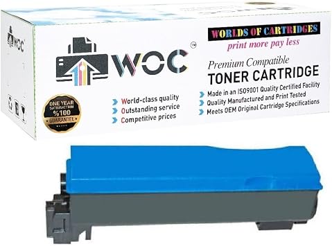 WOC Compatible Toner Cartridge Replacement for Kyocera TK-542C 1T02HLCUS0 Cyan for Use in FS-C5100DN