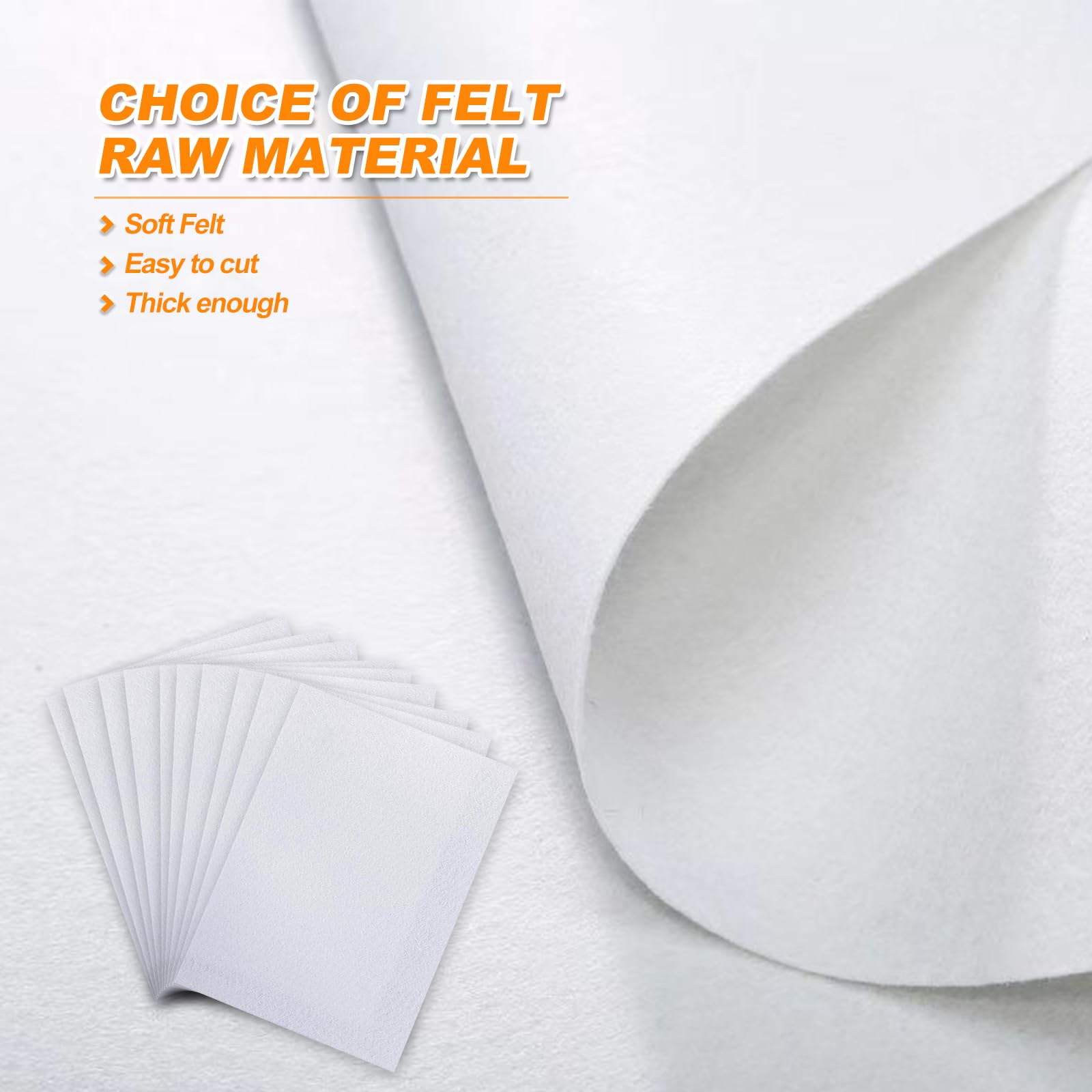 JJUNW 16-tlg. Filz Set Zum Basteln - 4 Farben 20x30cm Bastelfilz 1mm Stärke