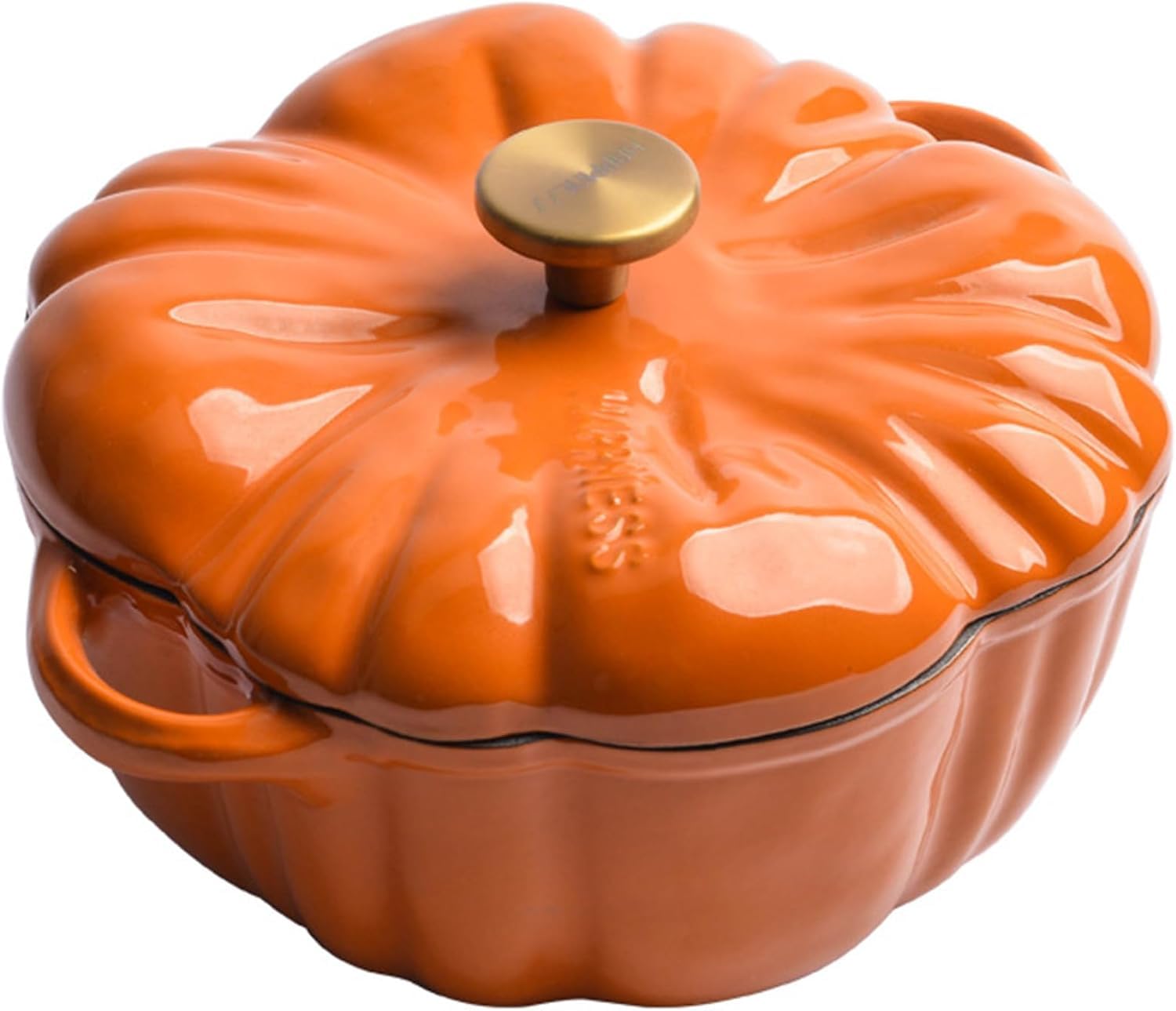Marmite en Forme De Citrouille, Four Hollandais en Fonte éMailléE avec Couvercle, Marmite en Fonte éMailléE pour Citrouille, Marmite à RagoûT Marmite à Soupe Marmite