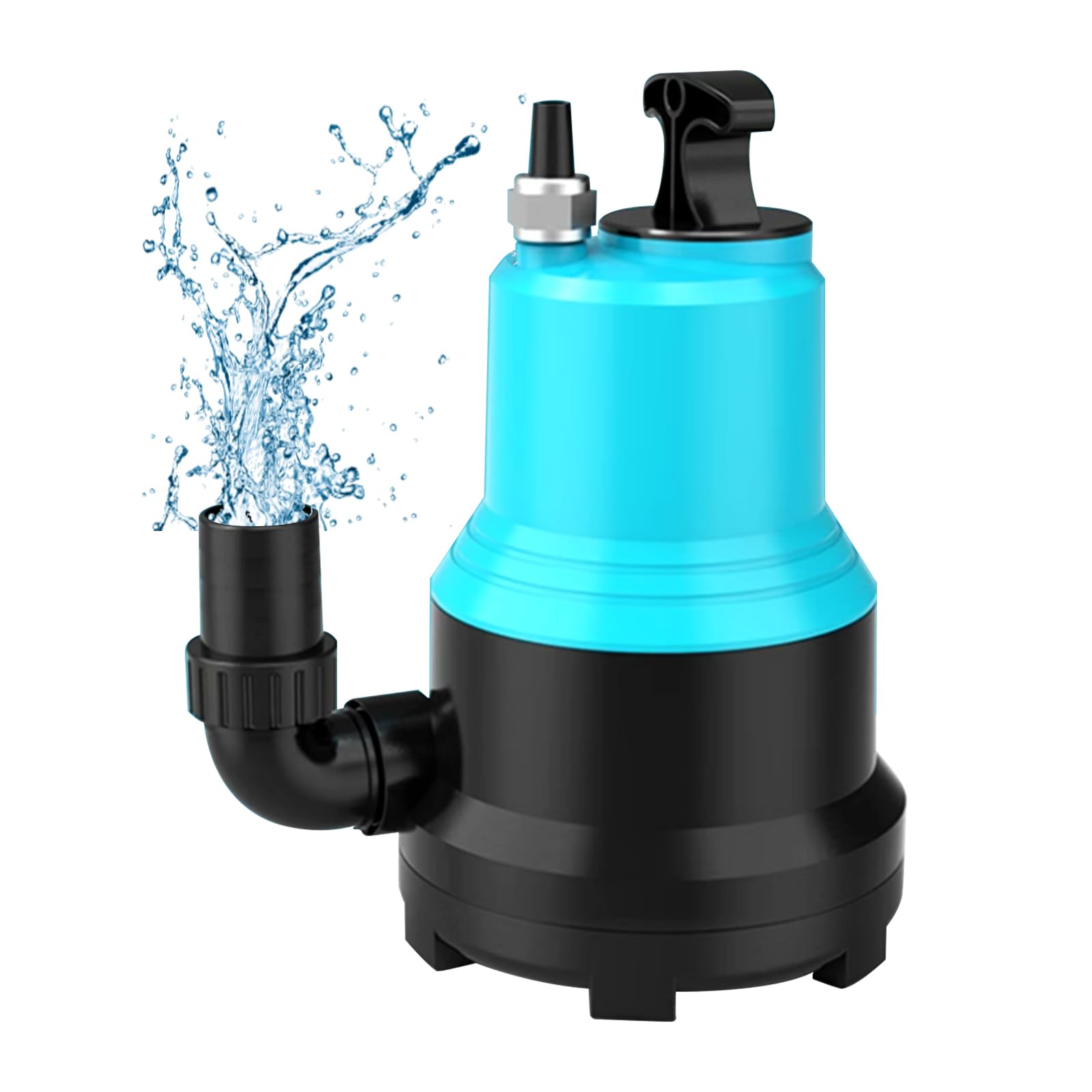 1/4HP Submersible Sump Pump with Unique Flow Sensor Switch Last-inch Water Drainage for Flooded Basement Backyard Pool Hot Tub Rain Barrel 35FT Power Cord Easy to Use