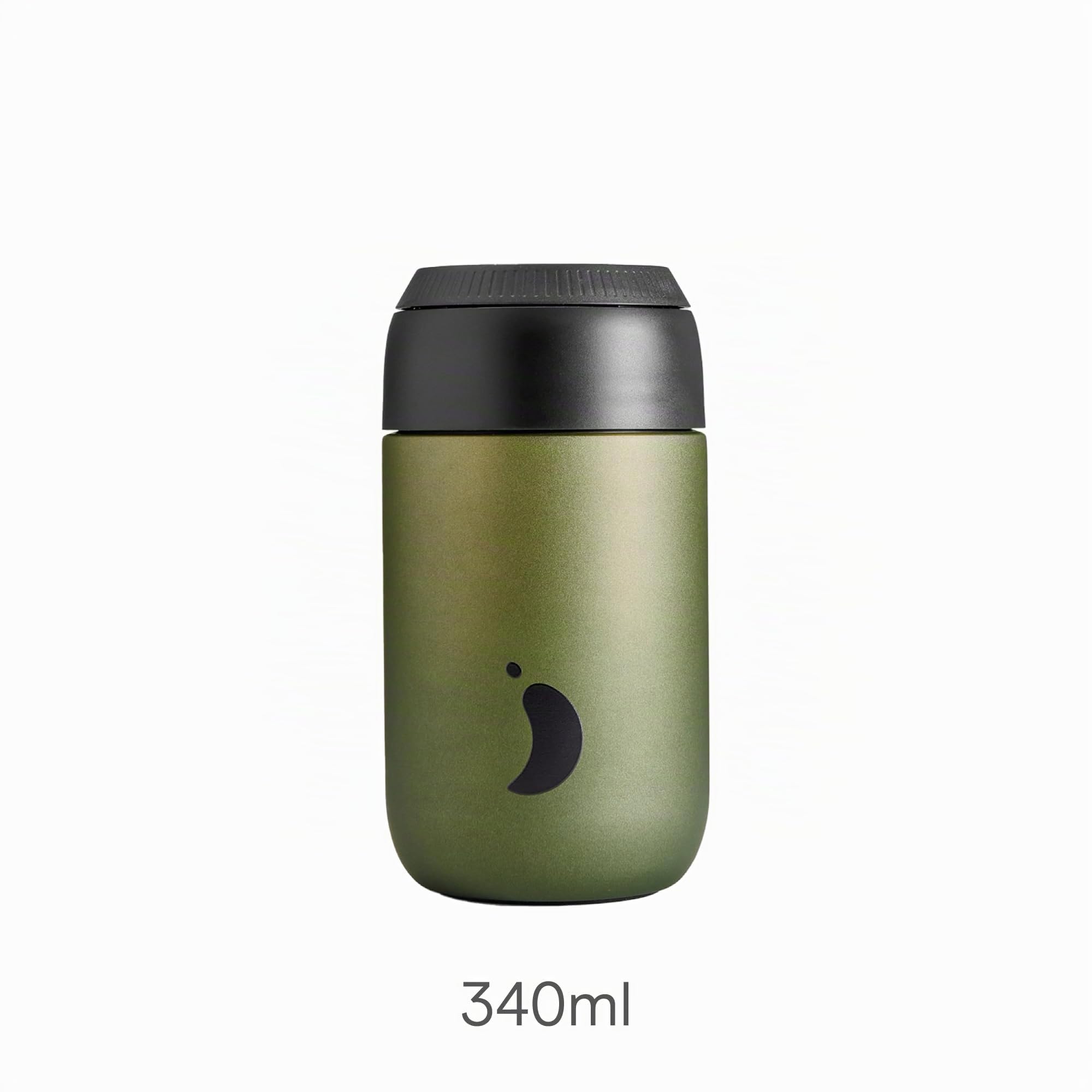 Chilly's Serie 2 Isolierter Kaffebecher - Doppelwandige Tasse mit Deckel - BPA-Freier Edelstahl - Ombre - Moss, 340ml