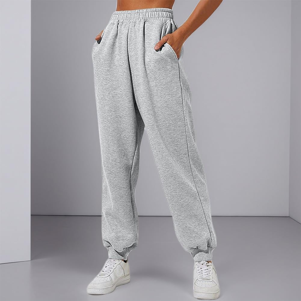 Pantalones de chándal suaves para mujer, cintura alta, ajuste holgado, cómodos, tallas S-3XL — view 3