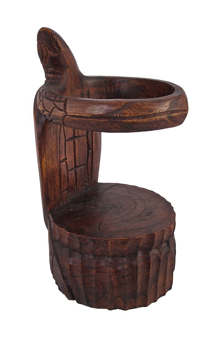 Hand Carved Double Turtle Wine Bottle Holder Stand by Private Label