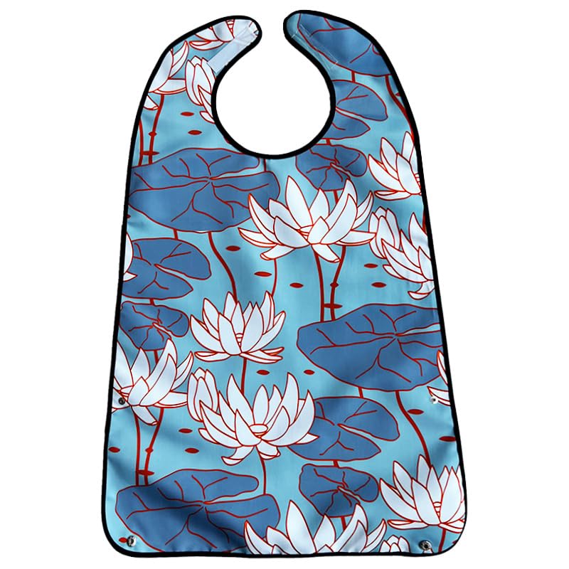 [HiLiBoom] 介護用エプロン 食事用エプロン 介護 介護用品 防水 汚れ防止 高耐久性 立体ポケット お手入れ簡単 よだれかけ 大人用 高齢者