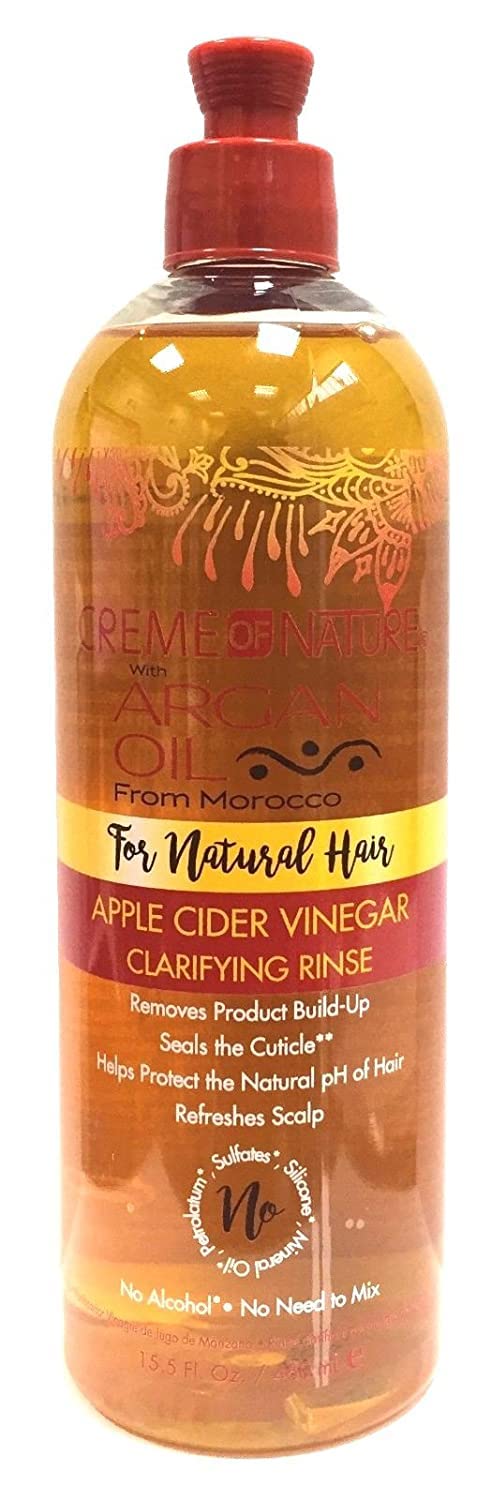 Creme of Nature Apple Cider Vinegar Clarifying Rinse, Removes Buildup and Refreshes Scalp, Restores Moisture, Lightweight Non-Stripping Formula, 8 oz
