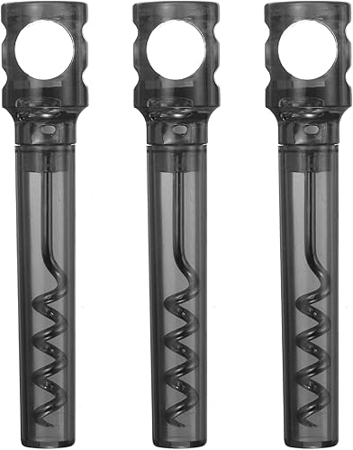 uxcell Sacacorchos de viaje de 4.2 pulgadas, sacacorchos de bolsillo, abridor de vino portátil, mini abridor de corcho de vino de plástico para