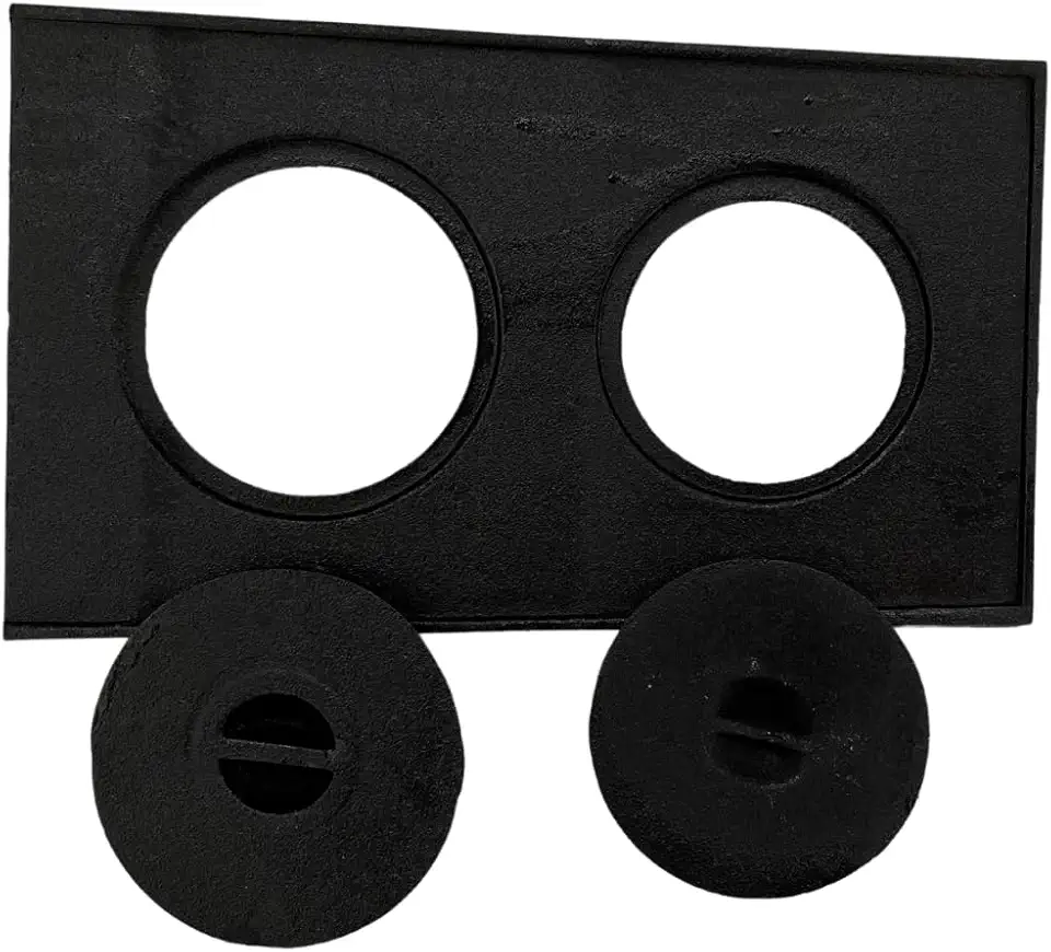 Chapa Mineira Para Fogão A Lenha 2 Furos Com Tampa de Ferro Fundido