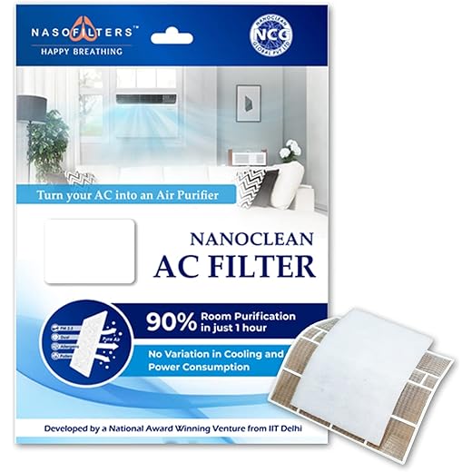 NANOCLEAN AC Filter with Nanofiber Technology for Removing D