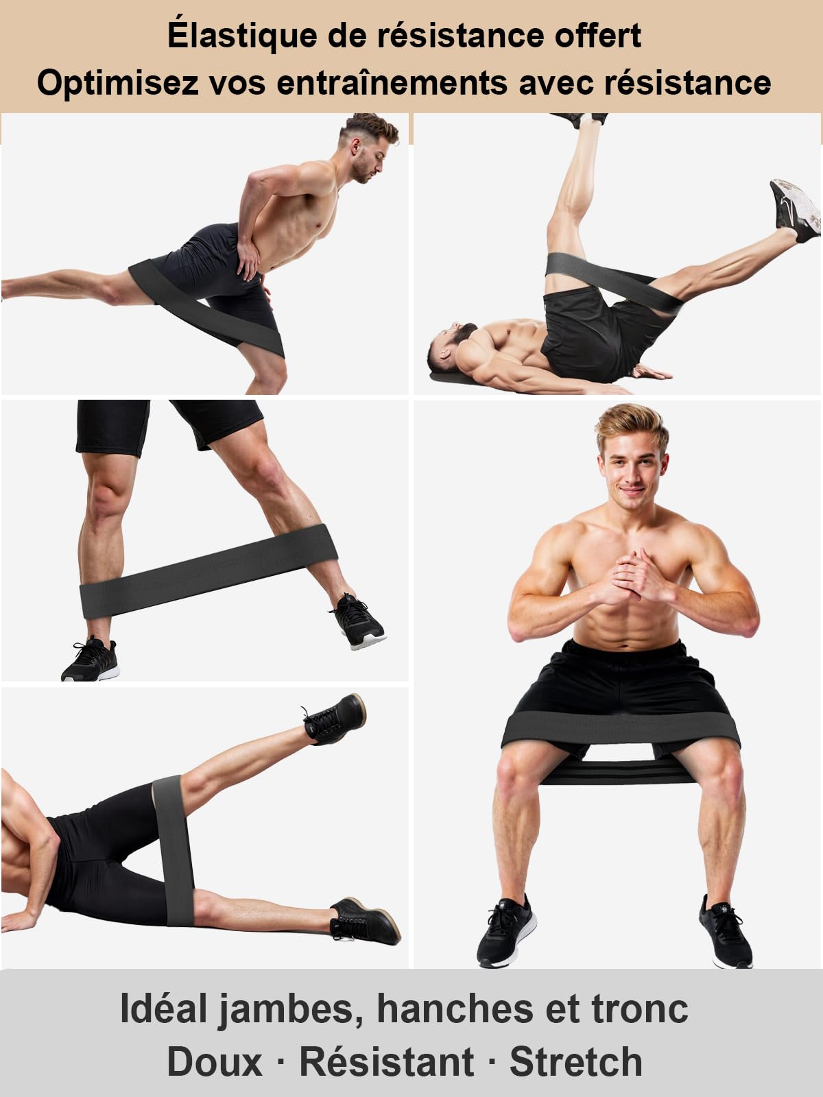 Appareil d’Exercice du Plancher Pelvien et du Périné, Kegel Réglable 35 kg pour Cuisses et Hanches, Équipement de Renforcement à Domicile pour Femmes et Hommes, Post-Partum, avec Bande