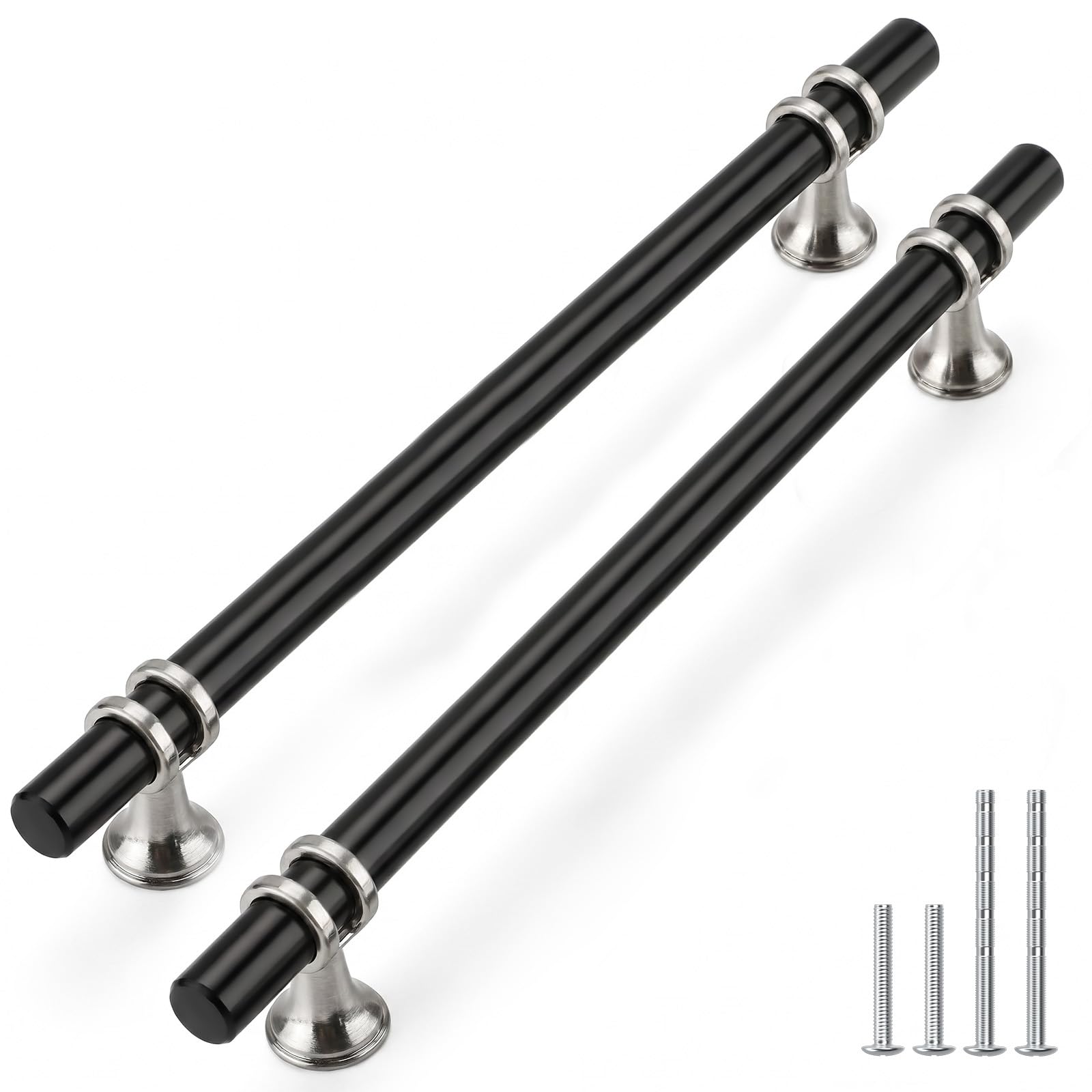 Rergy 10 Pack 3 Inch Hole Center Brushed Nickel and Gold Cabinet Pulls — Amazon image 11