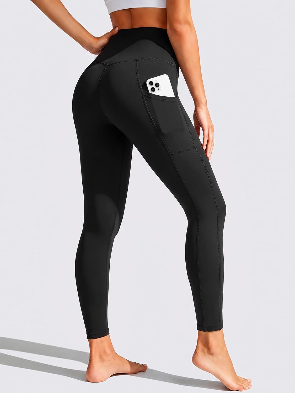 Bluemaple High Waisted Leggings for Women - Tummy Control Pants Non See Through Workout Soft Yoga Pants for Running Plus Size image 4