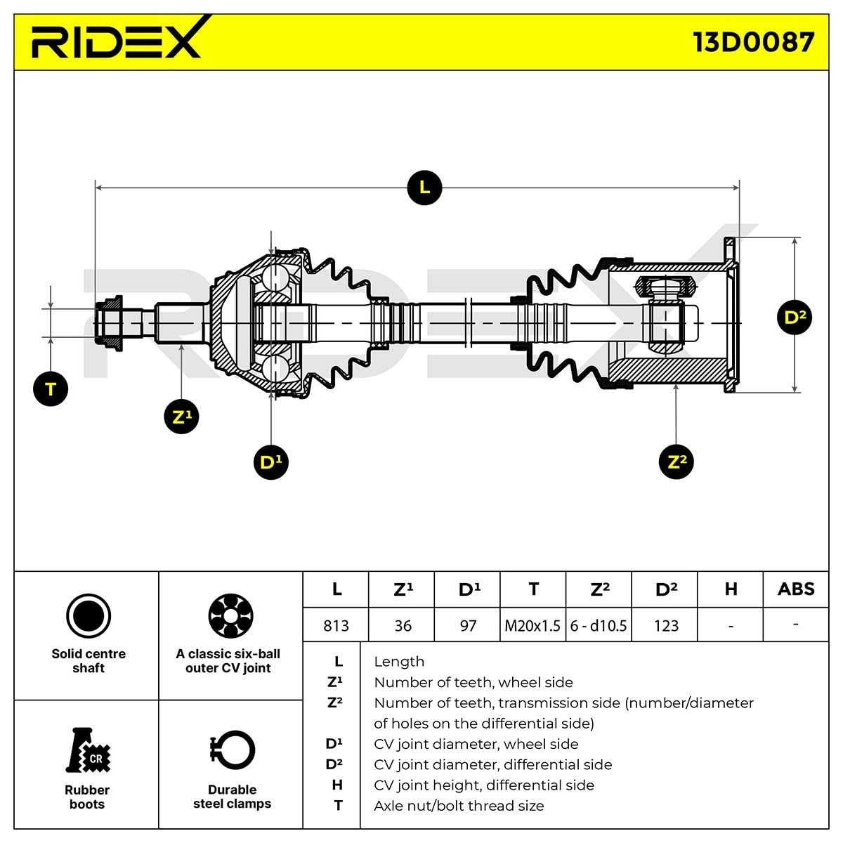 Semiasse RIDEX 13D0700 Per Audi A3 E Mercedes Classe A/B - Lato Destro Anteriore - Foto 4