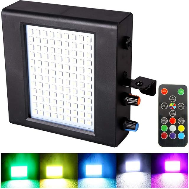 Full Color Strobe Light, 108Pcs Led Atomic Strobe Lights, Strobe Strobe Light With Remote Control for Strobe Light Party