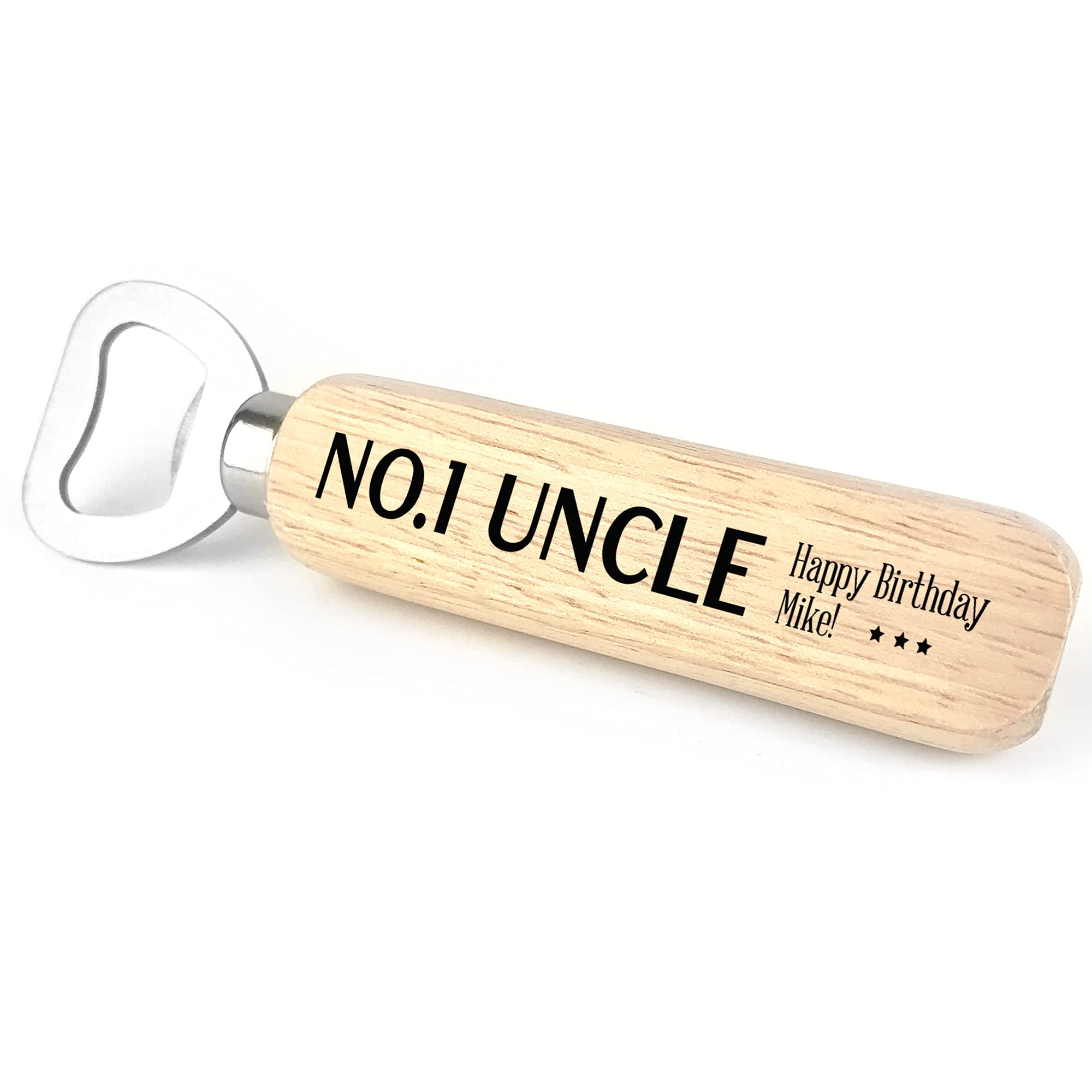 Red Ocean Personalised Birthday Wood Bottle Opener Gift for Uncle Novelty Gifts for Him